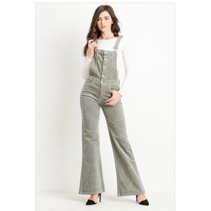 French grey corduroy jumpsuit, S, M, L